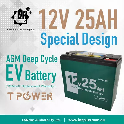 NEW 12V 25AH AGM Deep Cycle SLA Battery Scooter Golf Buggy Wheelchair >20AH 22AH • $79.99